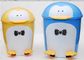 Promotional Eco Friendly Blue Custom Made Plastic Cartoon Garbage Can Containers