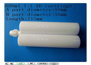 Dispensing Double cartridge 600ml , Plastic AB Glue Cartridge
