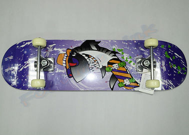 Double Kick Concave Maple Wood Skateboard With Paper Sticker And White Sand