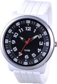 White Sports Mens Analog Watch / Rubber Silicone Analog Watches